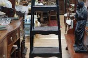 Vintage Ebonised Wooden Etagere / Display Stand