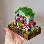 handcrafted fairy cottage with moss roof! Image 2