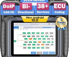 XTOOL D8S Bidirectional Diagnostic Scan Tool, 2024 Upgrade of D8, 38+ Services, Topology Mapping, ECU Coding/3-Year Update/All Systems Scanner/Crankshaft Relearn/CANFD/DoIP