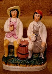 Antique Staffordshire Ceramic Group
