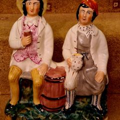 Antique Staffordshire Ceramic Group