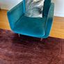 2 velvet teal arm chairs for sale Image 2