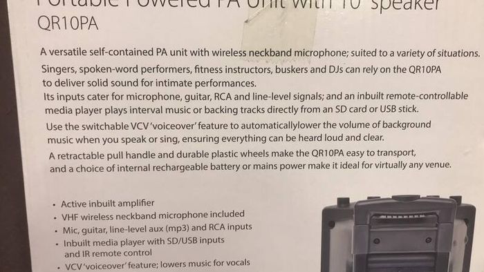 10 Inch PA Speaker with Wireless Neckband Microphone