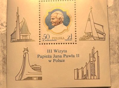 Pope John Paul ii Souvenir Stamp sheet
