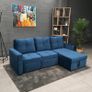 Brand New Corner Sofa Bed with Storage Blue Image 2