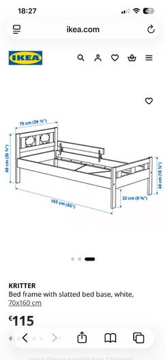 Ikea Kritter Toddler Bed With Mattress.