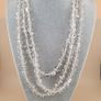 Vintage Clear White Dotted Glass Beads Strands 12-13mm Beads Length 22 inches Image 7