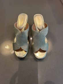 Carvela gold mules
