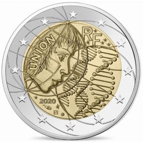 France 2 Euro Commemorative Coin 2020 - Medical Research. Uncirculated.