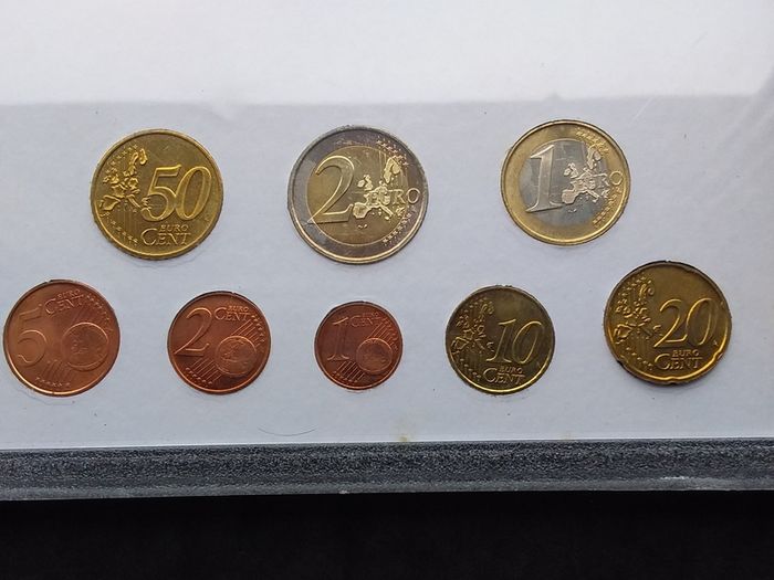 Netherlands 2003 Euro Coin Set - Complete 8-Coin Brilliant Uncirculated (BU) Set In Display Case