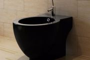 Black Ceramic Toilet &amp; Bidet Set