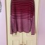 Noista x SHEIN Burgundy Striped Oversized Top Size L (UK 14 Loose Fit) Image 10