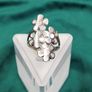 Beautiful Sterling Silver 925 Mother of Pearl Floral Ring Image 2