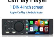 1 Din 4" CarPlay Car Radio Bluetooth Android-Auto MP5 Player Handfree A2DP USB Stereo Audio System Multimedia Head Unit