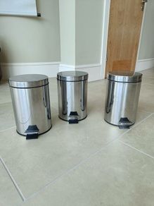Bins for the bathroom x 3 26cm h x 17 d