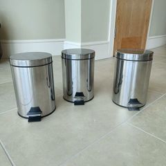 Bins for the bathroom x 3 26cm h x 17 d