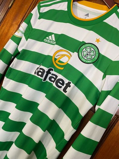 Celtic 2020/2021 Long Sleeve Home Football Shirt Soccer Jersey Size Small