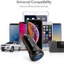 Car Charger USB Car Cigarette Lighter 24W Adapter with Total 5V 4.8A Output and Two Guiding LED Lights for iPhone XS/XR/XS Max, Galaxy S9/S8, iPad Pro, and Android Devices Image 3