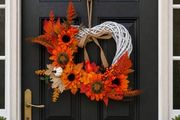 35cm Autumnal door wreath