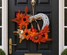 35cm Autumnal door wreath