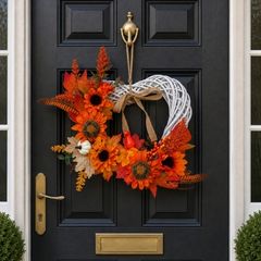 35cm Autumnal door wreath