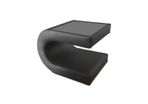 2 black leather modern bedside tables NEW
