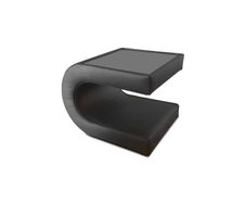 2 black leather modern bedside tables NEW
