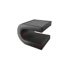 2 black leather modern bedside tables NEW
