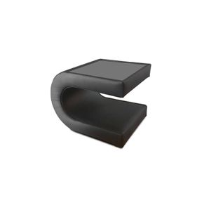 2 black leather modern bedside tables NEW