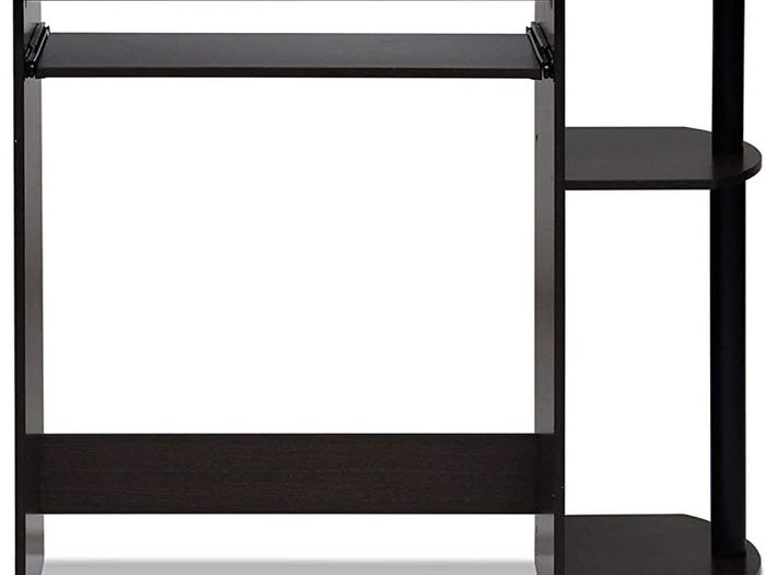 Simplistic Easy Assembly Computer Desk, Study Desk, Writing Desk, Espresso, 80 (W) x 73 (H) x 40 (D) cm (FREE POSTAGE)