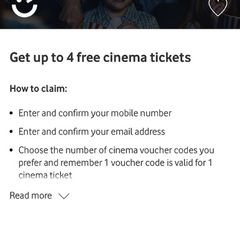free odeon cinema tickets only for today