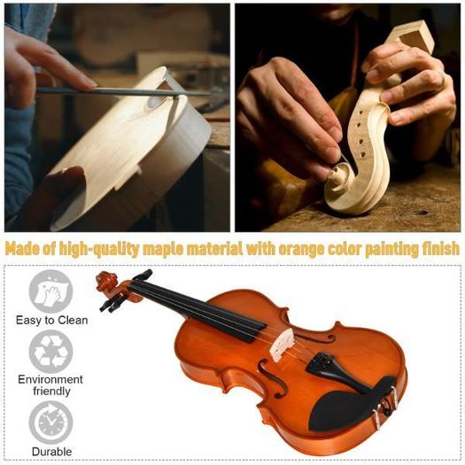 4/4 Full Size Violin Set - Orange
