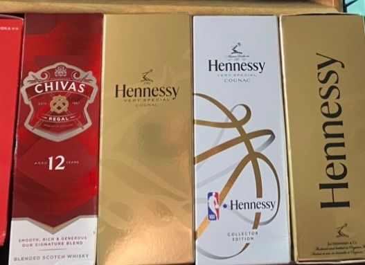 Hennessy Cognac Very Special Gold empty boxes