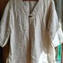 light beige linen tunic top. beautiful quality. Image 3