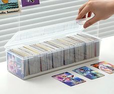 Pokemon Card Clear Plastic Compartmentalized Organizer Box Holds 550 Game Cards Storage Box With Adjustable Divider For PTCG MTG Cards