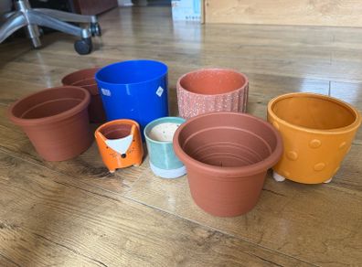 Various plant pots