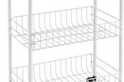 Service Trolley Siena with 3 Stages, Metal, White, 23 x 41 x 63 cm (FREE POSTAGE)