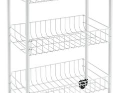 Service Trolley Siena with 3 Stages, Metal, White, 23 x 41 x 63 cm (FREE POSTAGE)
