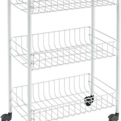 Service Trolley Siena with 3 Stages, Metal, White, 23 x 41 x 63 cm (FREE POSTAGE)