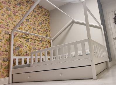 Kids Bed Toddler House Bedroom Bunk Bed
