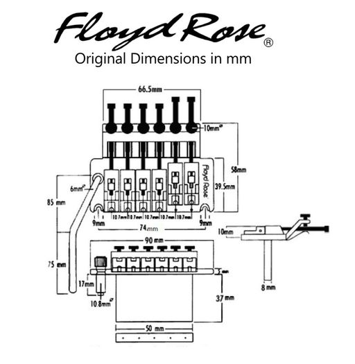 Floyd Rose Special Double Locking Tremolo system Black brand new