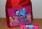 Personalized My Little Pony school bag and Pencil Case Make up bag School Birthday Gift Boys Girls with your own name on it! / back to school stationery