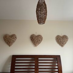 Heart shaped Wall Decor with matching Light Shade