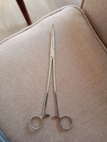 Stainless steel curved fishing forceps