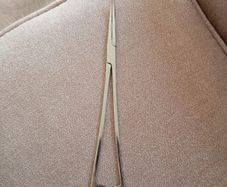 Stainless steel curved fishing forceps