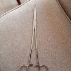 Stainless steel curved fishing forceps