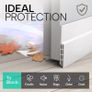 BLOCK DRAFTS EFFECTIVELY - High-quality under door draught excluder made from industry-grade silicone with exceptionally strong adhesive. Our door sweep for the bottom of doors puts an end to all draft problems, cold air, and dust (for exterior doors and  Image 3