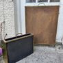 Vintage Brass Fire Screen and Magazine Rack Set Image 5
