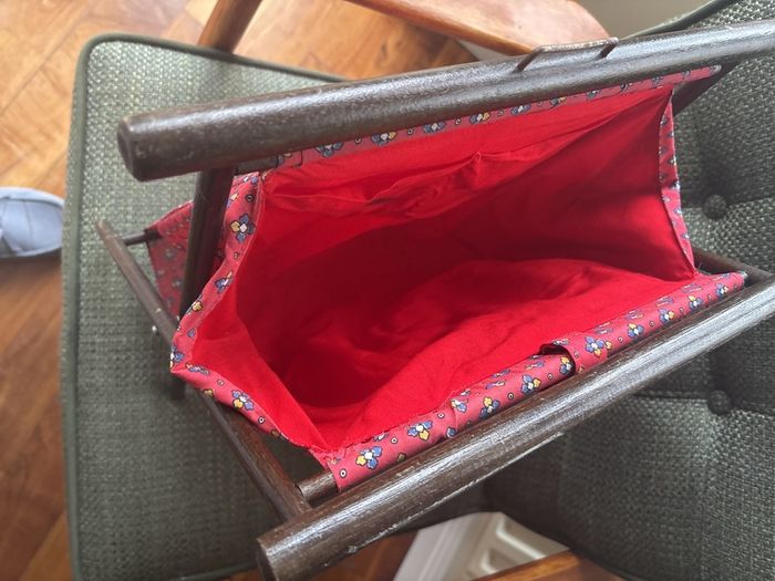 Vintage Foldaway Knitting / Sewing Carrier / Holder