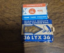 Vintage Thumb Tacks Metal Covered Pins